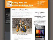 Tablet Screenshot of happytailspetgrooming.net